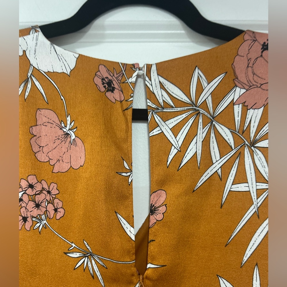 Express Floral Faux Wrap Mini Dress - Picture 5 of 6